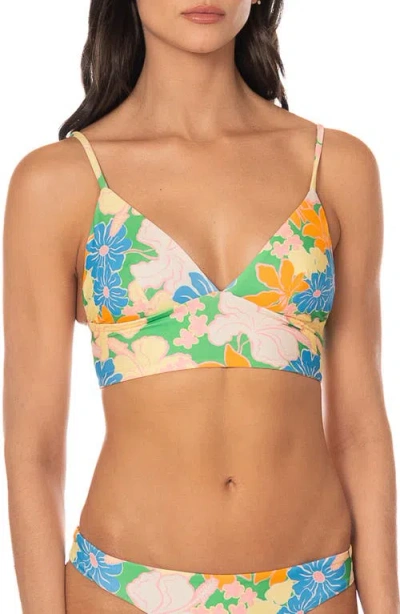 Maaji Tropic Lei Mirage Reversible Bikini Top In Multi