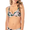 Maaji Tropical Leaves Archie Reversible Underwire Bikini Top In Green