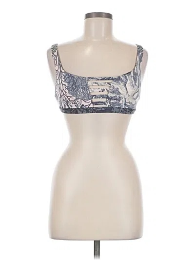 Pre-owned Maaji Tube Top Silver Strapless Neckline Tops