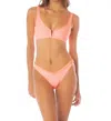 Maaji Valerian Regular Rise Double V Bikini Bottom In Watermelon Daquiri In Orange