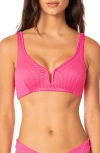 Maaji Victoria Reversible Bikini Top In Pink