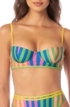 Maaji Violeta Reversible Underwire Bra In Multi
