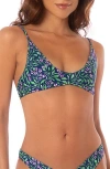 Maaji Water Rose Creta Bikini Top In Blue