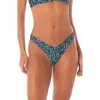 Maaji Water Rose Sublimity Reversible Bikini Bottoms In Blue