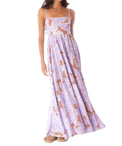 Maaji Wisteria Bloom Maxi Dress In Purple/white In Pink
