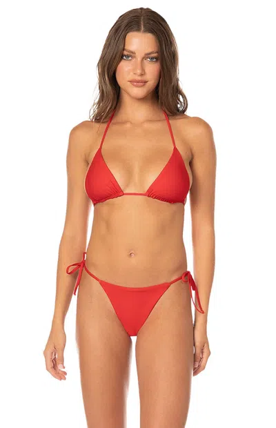 Maaji Women's Agave Tie Side Bikini Bottom In Red
