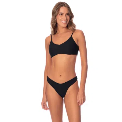 Maaji Women's  Praia Bikini Top Black Stretch Reversible Bralette Gbo1165