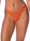 Maaji Women's Splendors Regular-rise Thin-side Bikini Bottom In Geo Waves In Orange