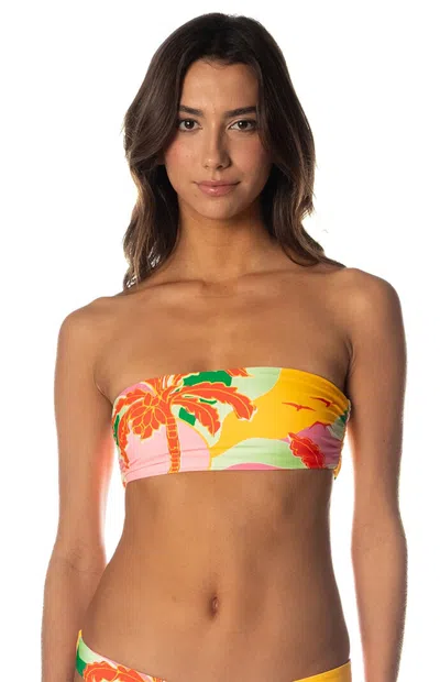Maaji Women's Tropical Tiffany Reversible Bandeau Bikini Top In Multi