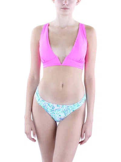 Maaji Womens Reversible Polyester Bikini Swim Top In Pink