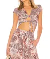 Maaji Wrap Crop Top In Carribean Oasis In Multi