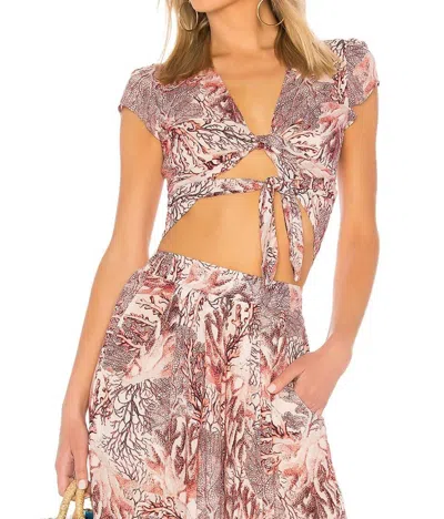 Maaji Wrap Crop Top In Carribean Oasis In Multi