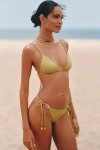 Maaji X Anthropologie Side-tie Bikini Bottoms In Green