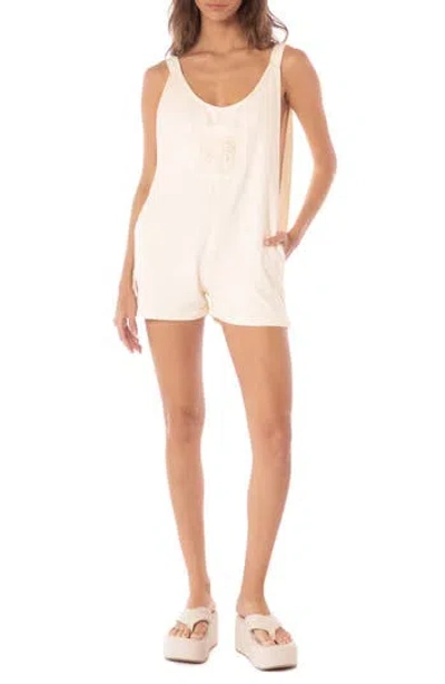 Maaji Zayden Embroidered Cotton Cover-up Romper In White