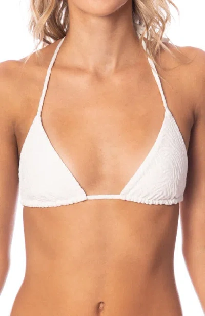 Maaji Zebra Frost Balmy Reversible Bikini Top In White