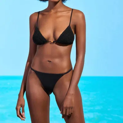 Maaji Zen Sliding Triangle Bikini Top In Midnight Black