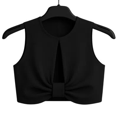 Maan Istanbul Women's Detailed Chest Back Zippered Black Bustier - Nisan