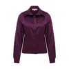 Maan Istanbul Women's Pink / Purple Smooth Satin Purple Shirt - Days In Pink/purple