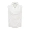 Maan Istanbul Women's Shirt Collar Silk Blouse - White Ida In White