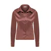 Maan Istanbul Women's Smooth Satin Brown Shirt – Days In Brown