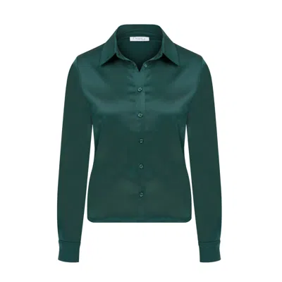 Maan Istanbul Women's Smooth Satin Green Shirt – Days