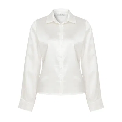 Maan Istanbul Women's Smooth Satin White Shirt – Days