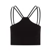 Maan Istanbul Women's Thin Strap Black Crop Top - E'dream