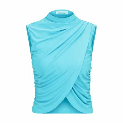 Maan Istanbul Women's Turtleneck Mint Green Crop Top - River To Sun