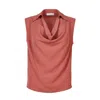 Maan Istanbul Women's Yellow / Orange Shirt Collar Silk Blouse - Apricot Color Ida In Yellow/orange