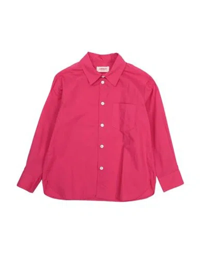 Maan Babies'  Toddler Boy Shirt Fuchsia Size 6 Cotton In Pink