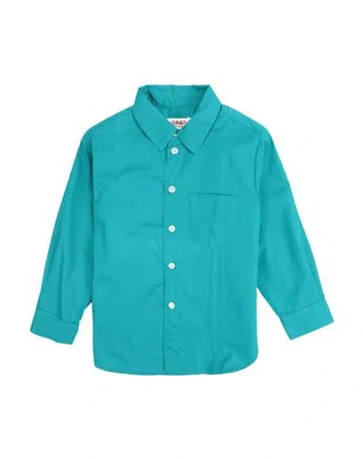 Maan Babies'  Toddler Boy Shirt Turquoise Size 6 Cotton In Blue