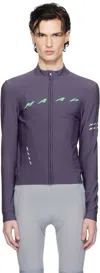 Maap Purple Level Thermal Ls Jersey 2.0 T-shirt In Blueprint