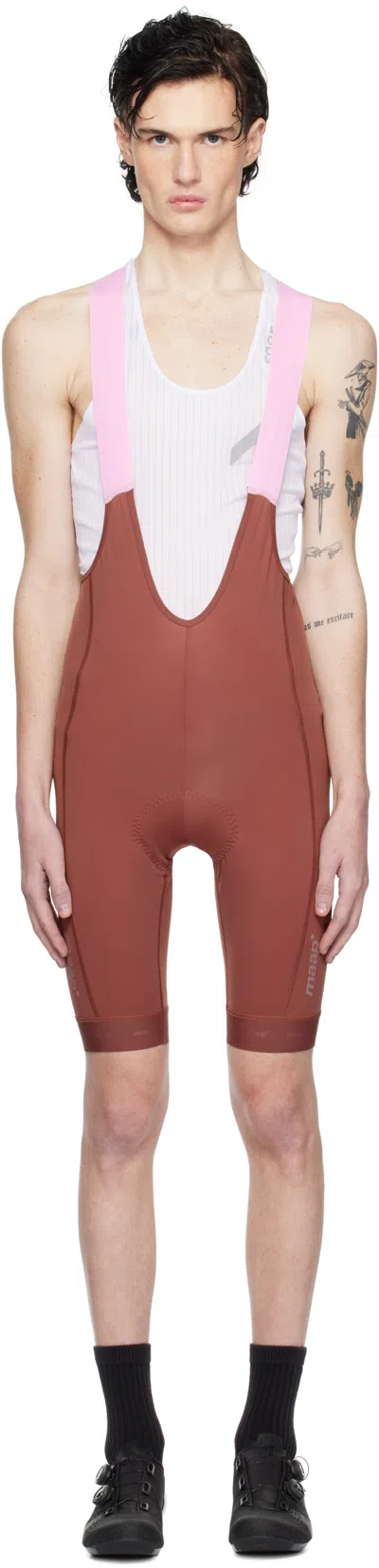 Maap Red & Pink Training Bib 3.0 Shorts In Rhubarb