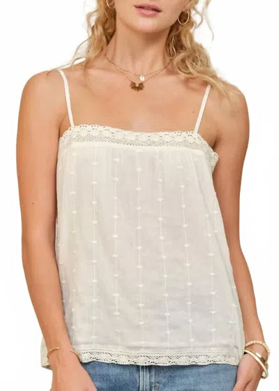 Mabe Alli Embroidered Camisole In Ecru In White