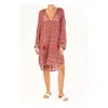 Mabe Block Print Mari Caftan/coverup In Red In Red