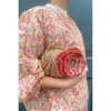 MABE CARRIE CORSAGE TAUPE CLUTCH