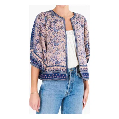Mabe Cass Print Jacket In Navy In Blue