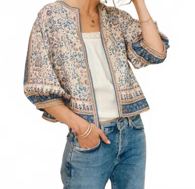 Mabe Cass Print Jacket In Navy In Blue