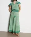 Mabe Dana Print Top In Green In Multi