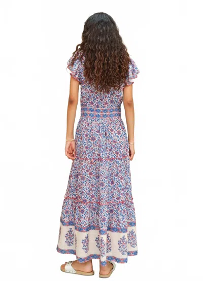 Mabe Della Maxi Dress In Blue / Pink In Multi