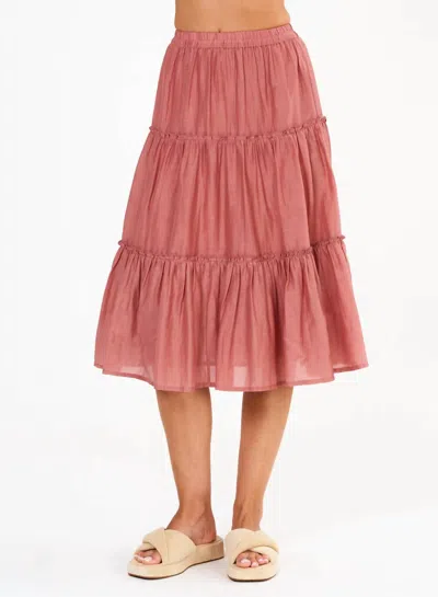 Mabe M.a.b.e | Della Midi Skirt | Dusty Pink