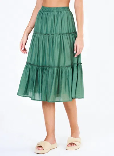 Mabe Della Midi Skirt In Khaki