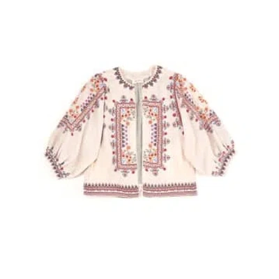 Mabe Eden Print Embroidered Jacket In Neutral