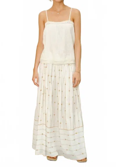 Mabe Embriodered Maxi Skirt In Mustard