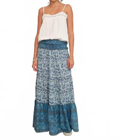 Mabe Esti Print Maxi Skirt In Blue