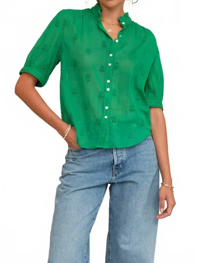 Mabe Frani Embroidered Top In Green