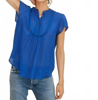 Mabe Freya Cotton Top In Cobalt Blue