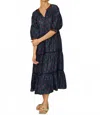 Mabe Lindi Maxi Dress In Indigo In Multi