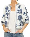 Mabe Lucia Jacket In Blue In White