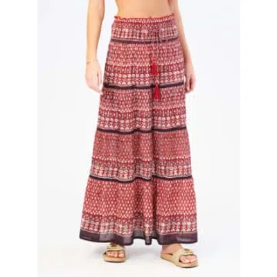 Mabe Mari Maxi Skirt In Red